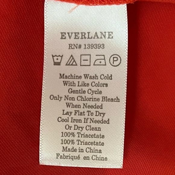 EVERLANE | The Japanese Goweave Tank Wrap Summer Dress in Red/Orange | Size 00 - Picture 12 of 12